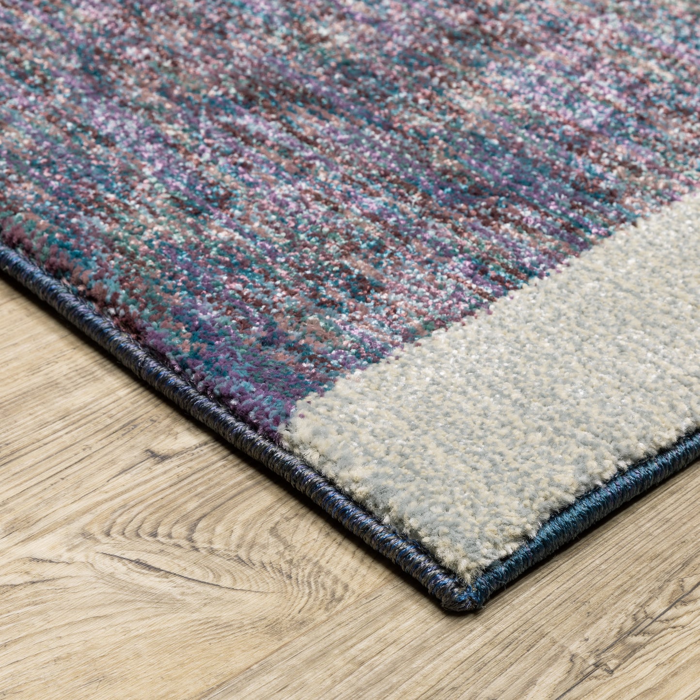 Strada Blue Purple Modern & Contemporary Geometric Indoor Rug