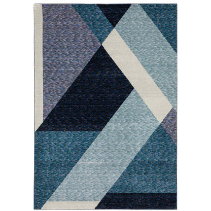 Strada Blue Purple Modern & Contemporary Geometric Indoor Rug