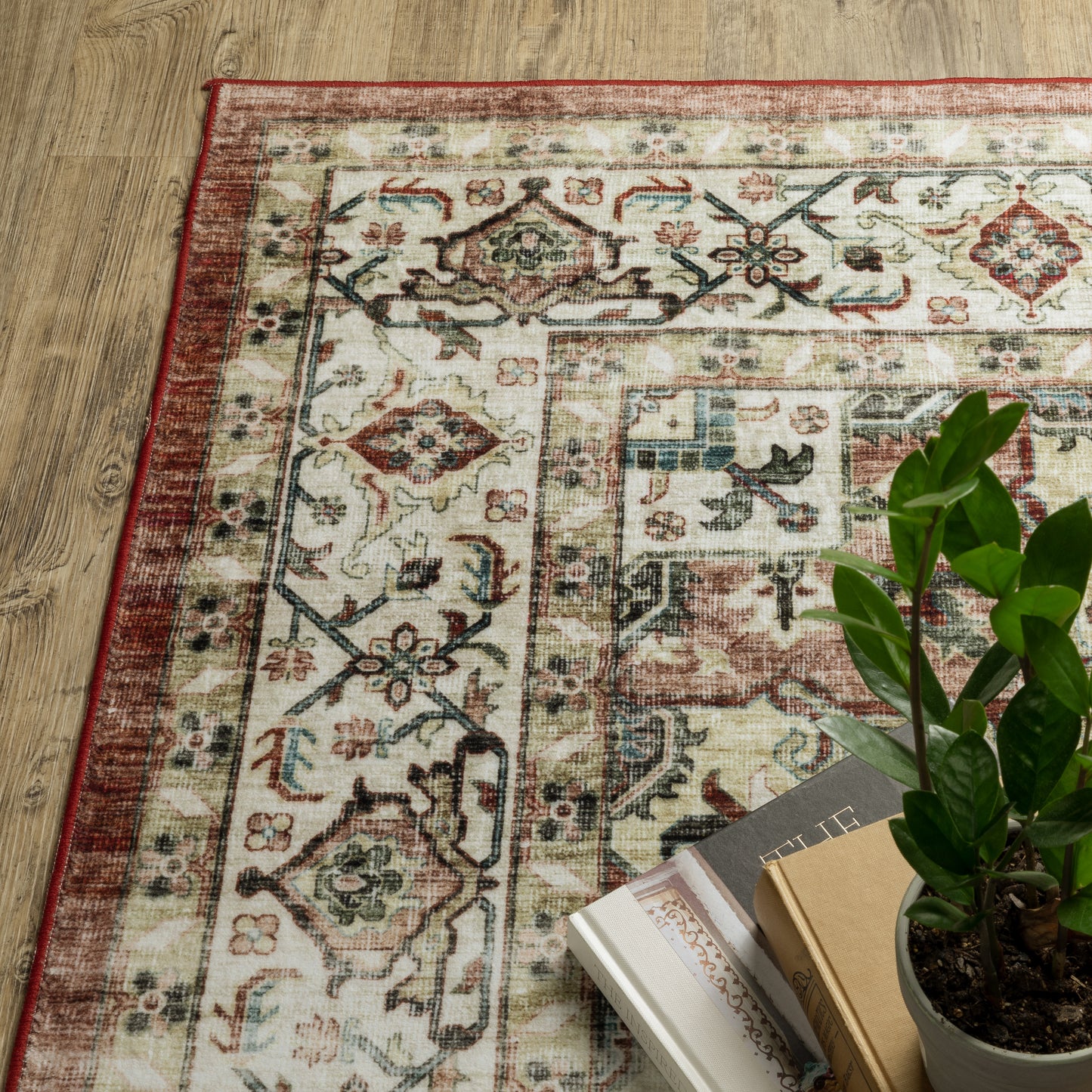 Sumter Red Ivory Traditional Oriental Indoor Rug