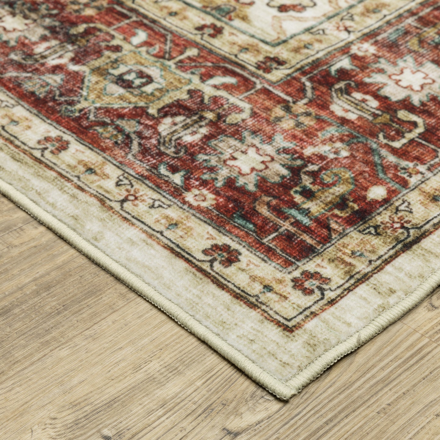 Sumter Ivory Red Traditional Oriental Indoor Rug