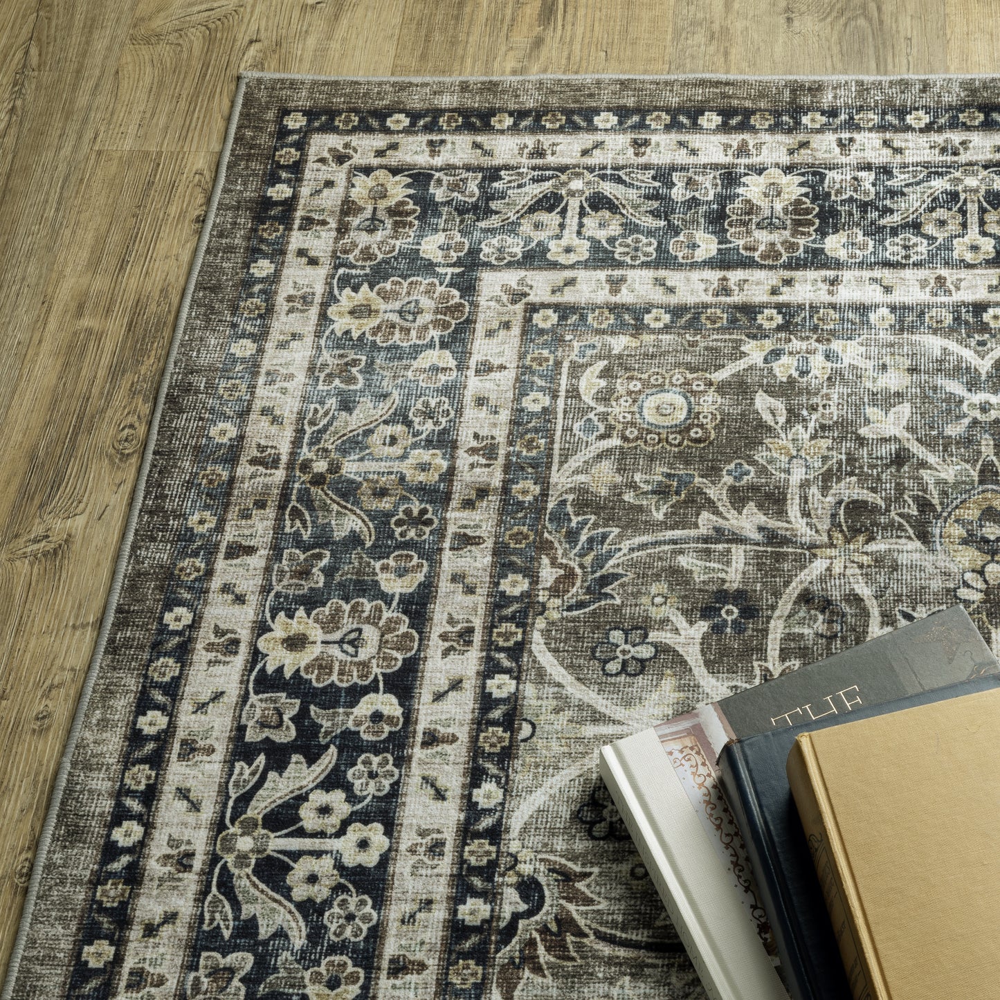 Sumter Grey Blue Traditional Oriental Indoor Rug