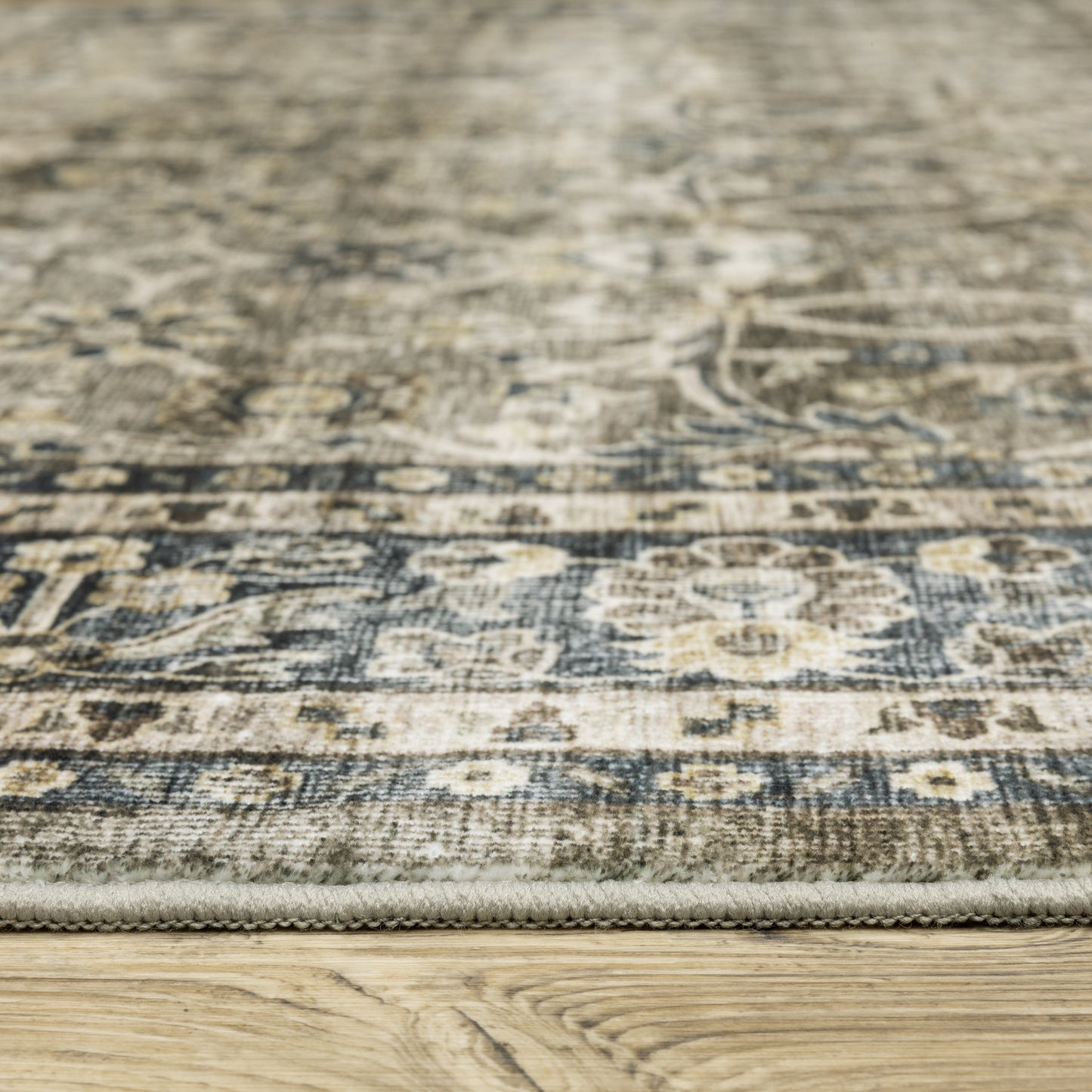 Sumter Grey Blue Traditional Oriental Indoor Rug