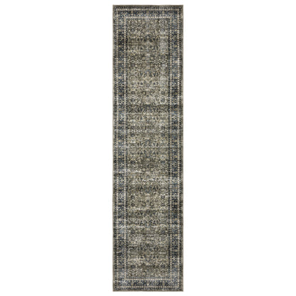 Sumter Grey Blue Traditional Oriental Indoor Rug