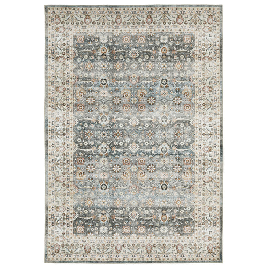 Sumter Grey Ivory Traditional Oriental Indoor Rug