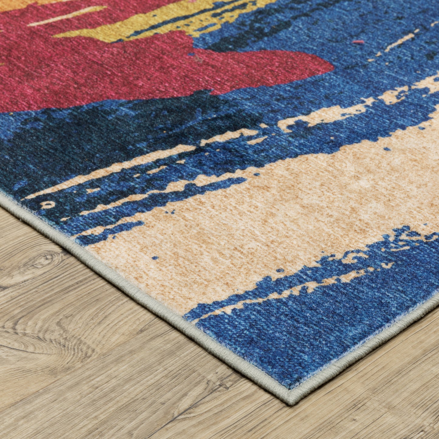 Sumter Blue Gold Modern & Contemporary Abstract Indoor Rug