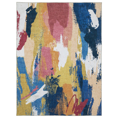 Sumter Blue Gold Modern & Contemporary Abstract Indoor Rug