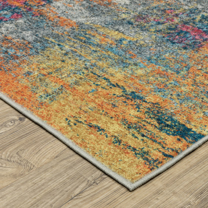 Sumter Multi-colored  Modern & Contemporary Abstract Indoor Rug