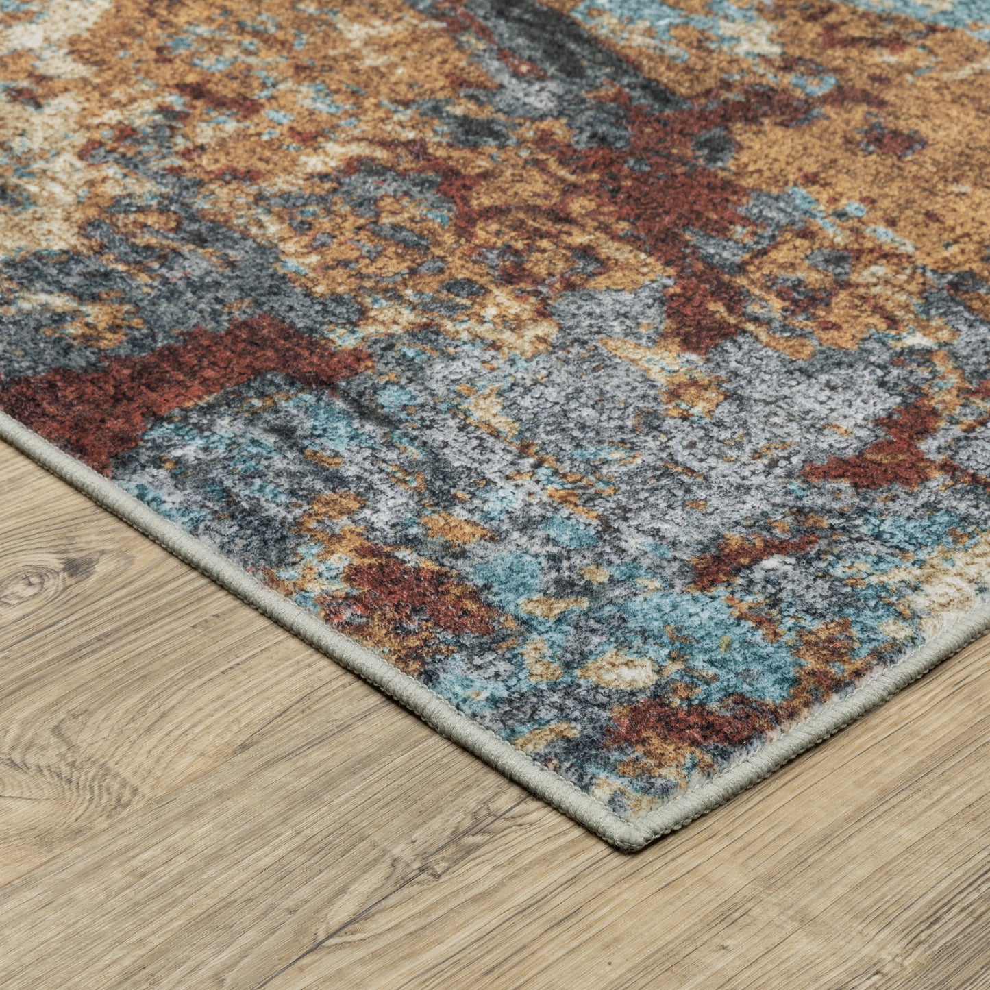 Sumter Blue Rust Modern & Contemporary Abstract Indoor Rug