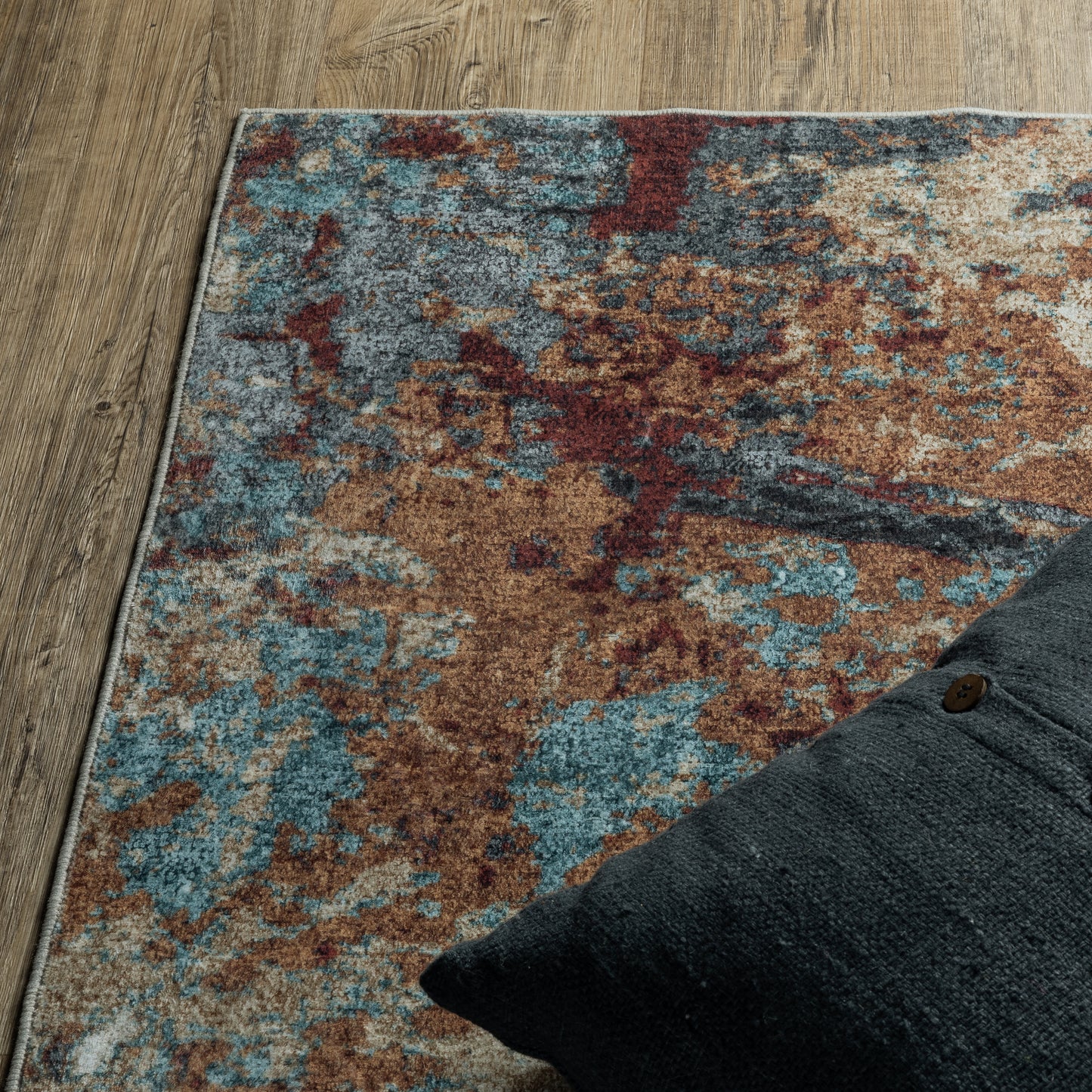 Sumter Blue Rust Modern & Contemporary Abstract Indoor Rug