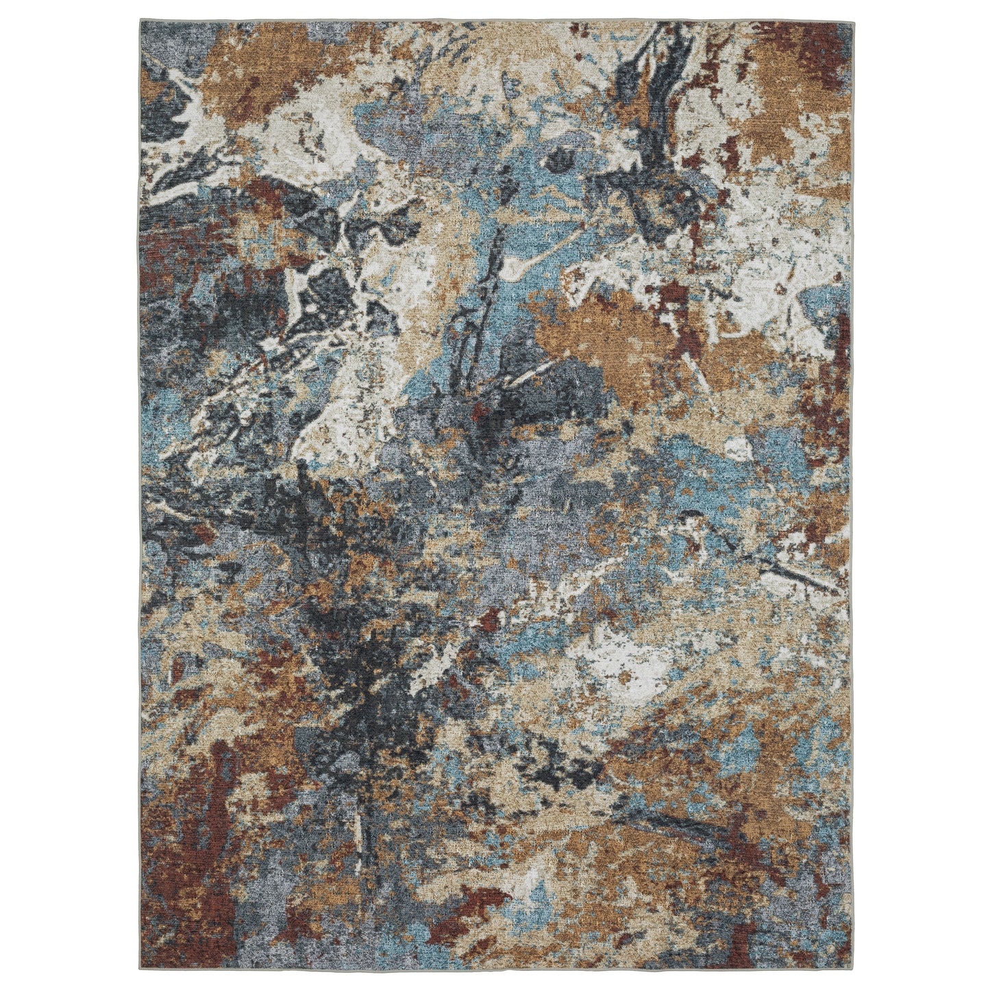 Sumter Blue Rust Modern & Contemporary Abstract Indoor Rug