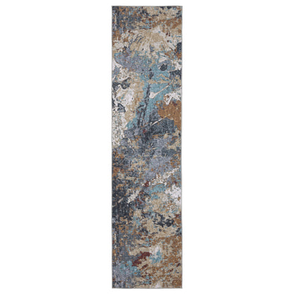 Sumter Blue Rust Modern & Contemporary Abstract Indoor Rug