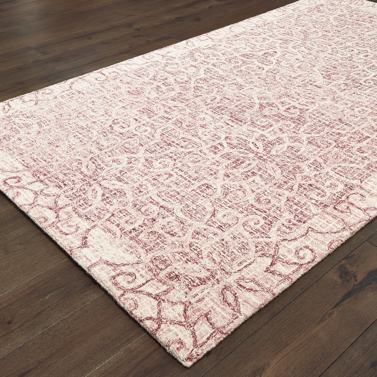 Tallavera Pink Ivory Transitional Geometric Indoor Rug