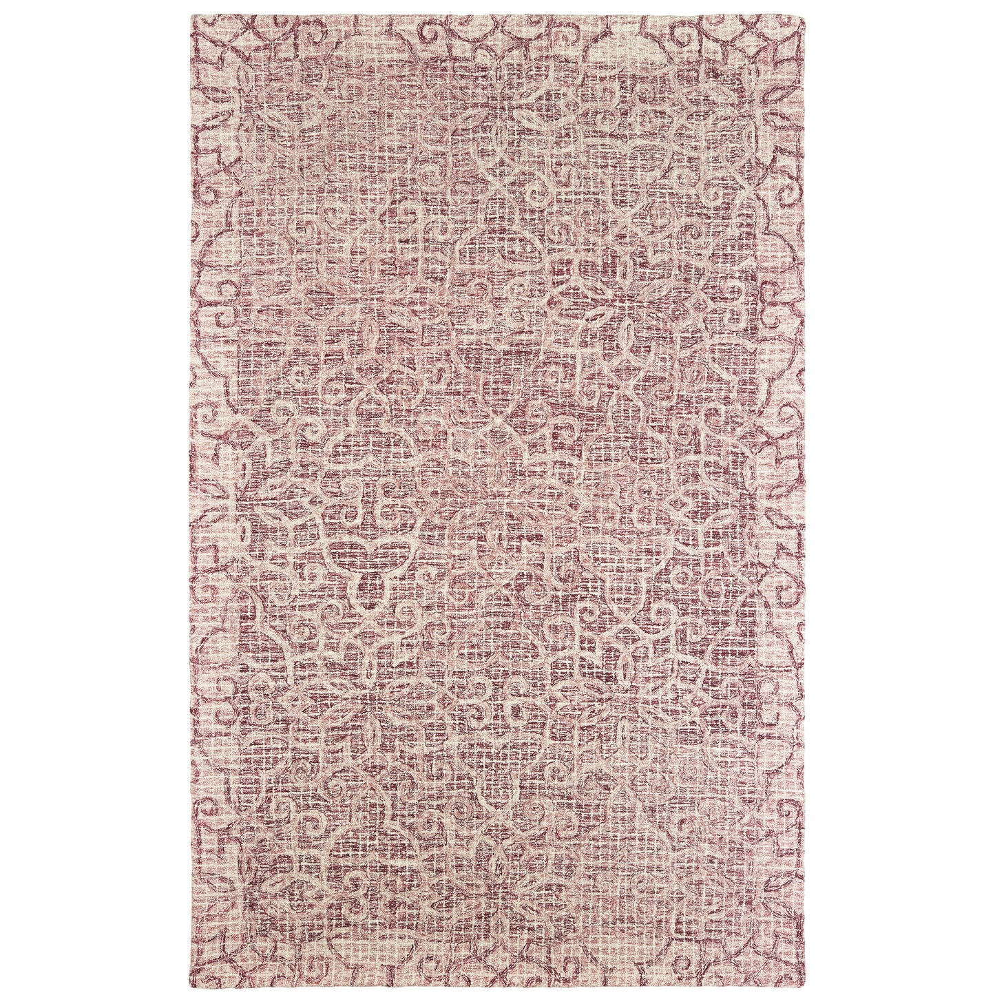 Tallavera Pink Ivory Transitional Geometric Indoor Rug