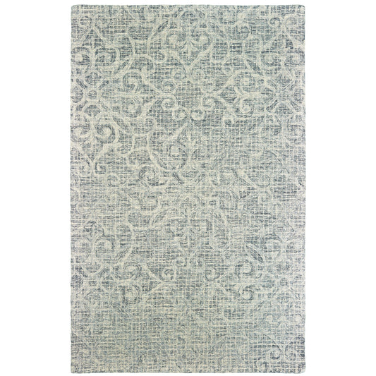 Tallavera Grey Ivory Transitional Geometric Indoor Rug