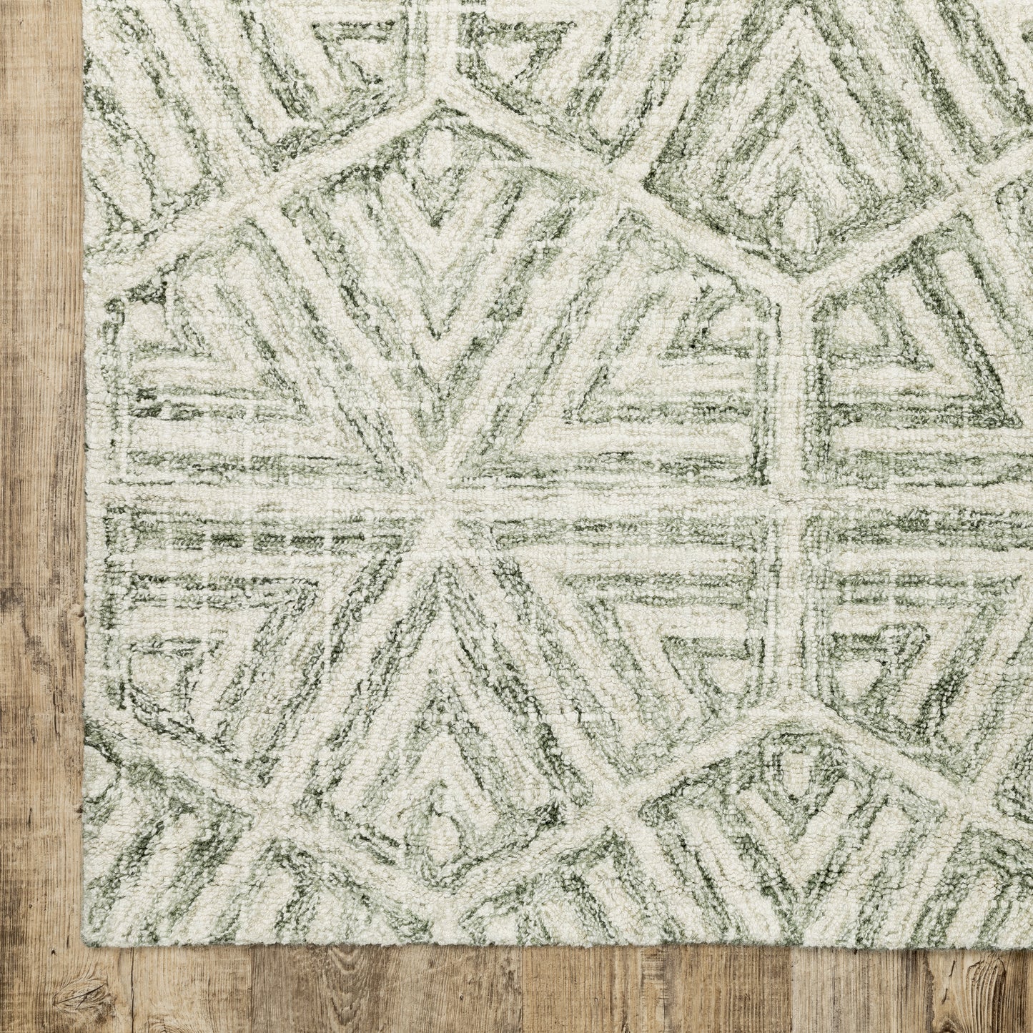 Tallavera Grey Ivory Transitional Geometric Indoor Rug