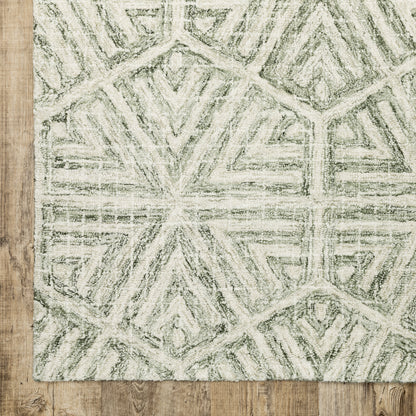 Tallavera Grey Ivory Transitional Geometric Indoor Rug