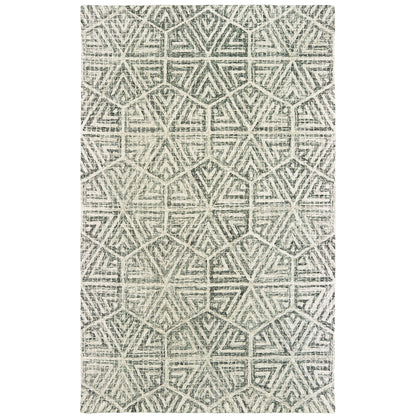 Tallavera Grey Ivory Transitional Geometric Indoor Rug