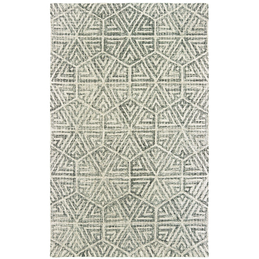 Tallavera Grey Ivory Transitional Geometric Indoor Rug