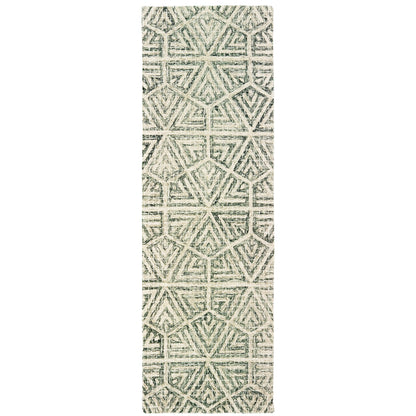 Tallavera Grey Ivory Transitional Geometric Indoor Rug