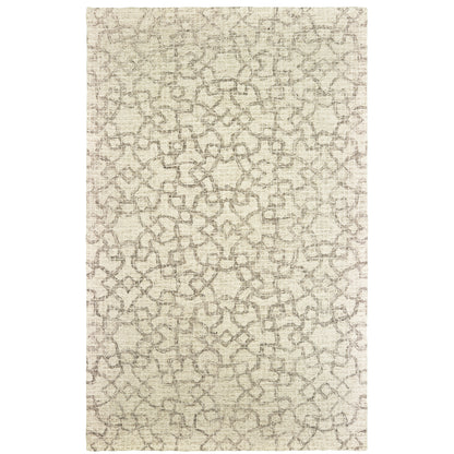 Tallavera Tan Ivory Transitional Geometric Indoor Rug