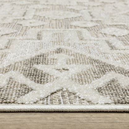 Tangier Beige Brown Global Southwest/Lodge Indoor Rug