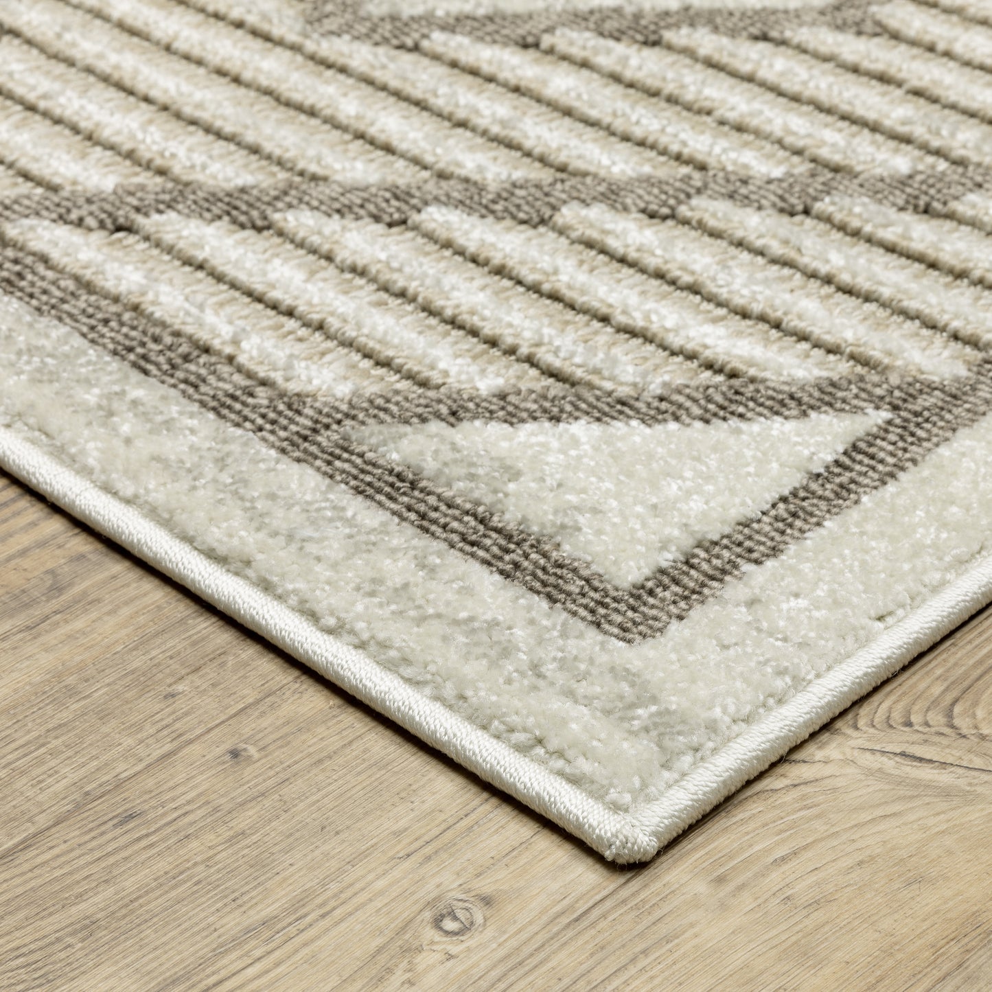 Tangier Beige Grey Global Geometric Indoor Rug