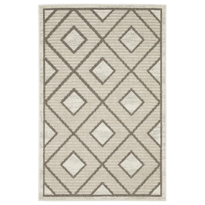 Tangier Beige Grey Global Geometric Indoor Rug