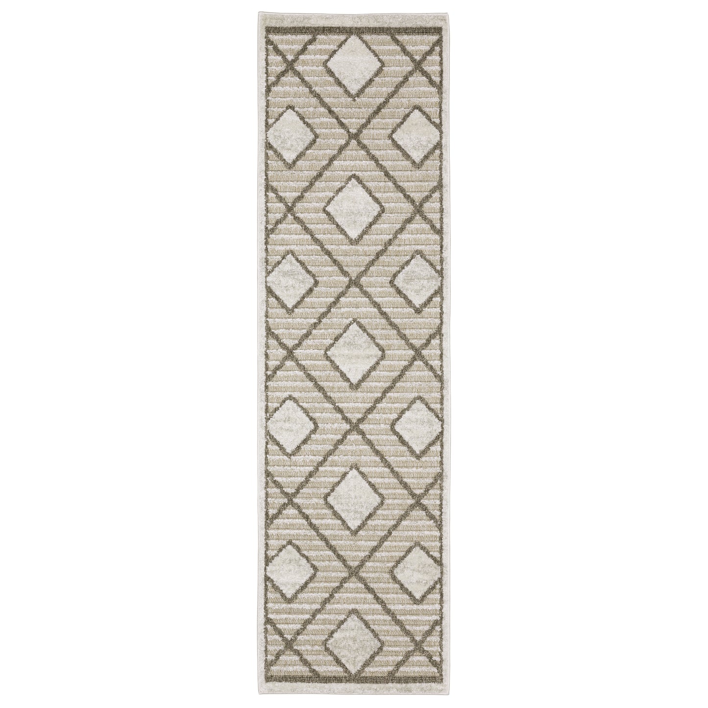 Tangier Beige Grey Global Geometric Indoor Rug