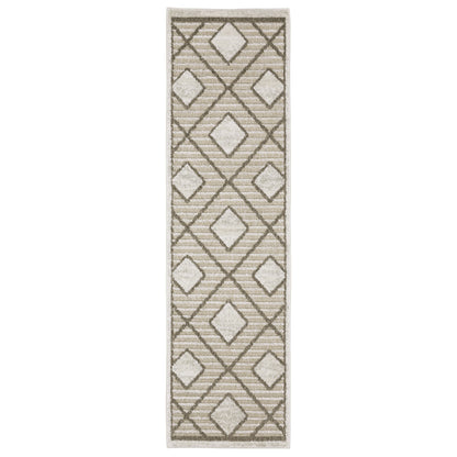 Tangier Beige Grey Global Geometric Indoor Rug