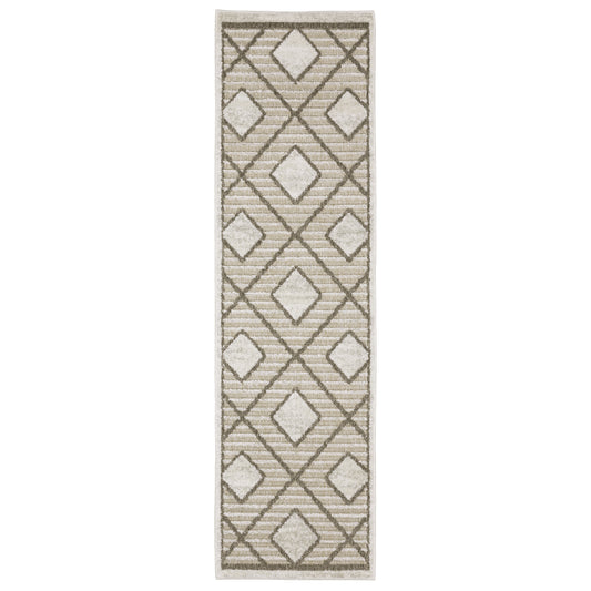 Tangier Beige Grey Global Geometric Indoor Rug