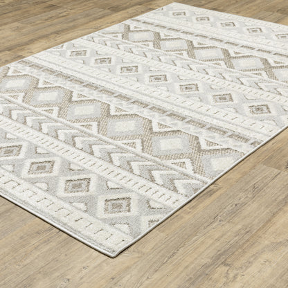 Tangier Grey Beige Global Southwest/Lodge Indoor Rug