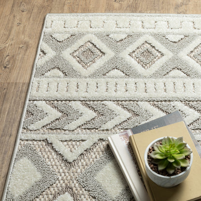 Tangier Grey Beige Global Southwest/Lodge Indoor Rug