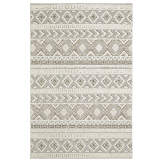 Tangier Grey Beige Global Southwest/Lodge Indoor Rug