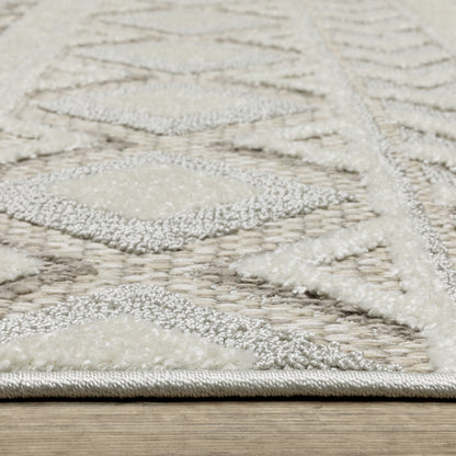 Tangier Grey Beige Global Southwest/Lodge Indoor Rug