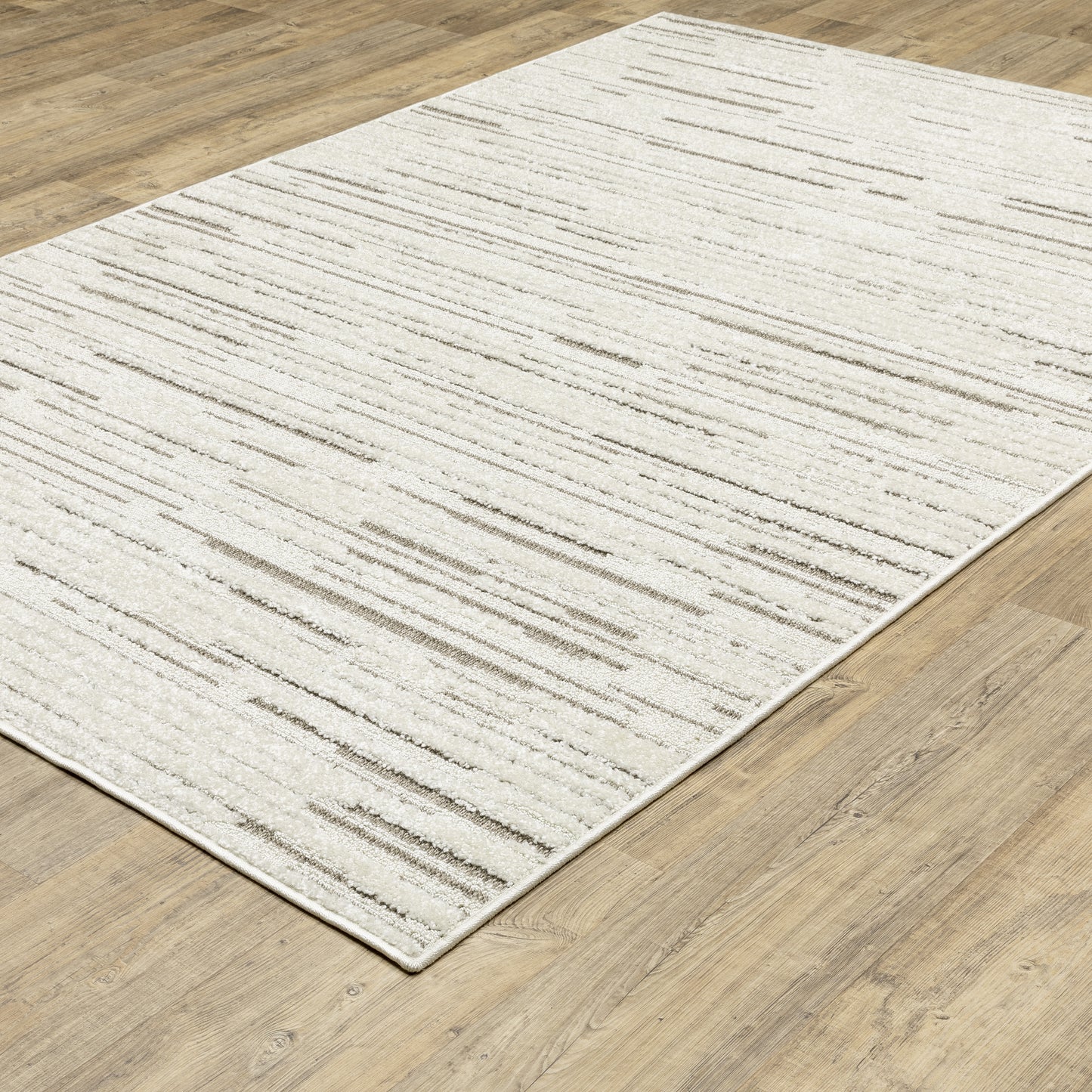 Tangier Ivory Brown Global Striped Indoor Rug