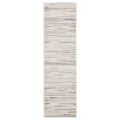 Tangier Ivory Brown Global Striped Indoor Rug