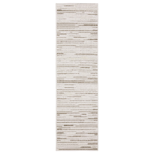 Tangier Ivory Brown Global Striped Indoor Rug