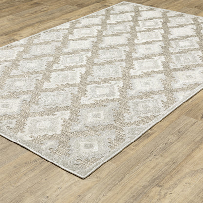 Tangier Beige Grey Global Oriental Indoor Rug