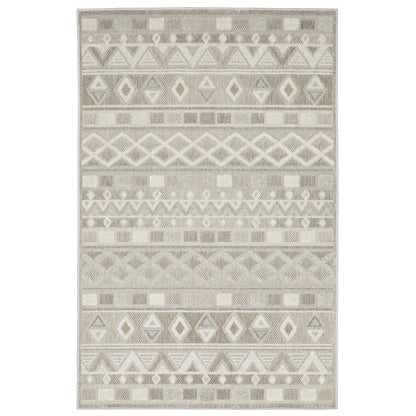 Tangier Beige Grey Global Geometric Indoor Rug