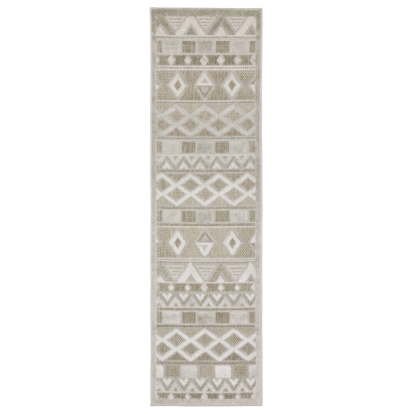 Tangier Beige Grey Global Geometric Indoor Rug