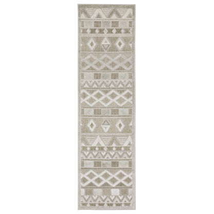 Tangier Beige Grey Global Geometric Indoor Rug