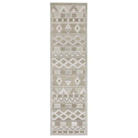 Tangier Beige Grey Global Geometric Indoor Rug