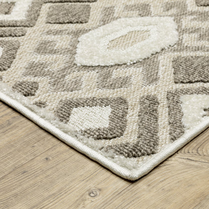 Tangier Brown Beige Global Southwest/Lodge Indoor Rug