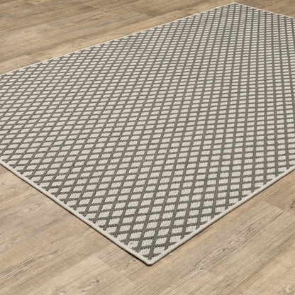 Torrey Light Grey Grey Casual Geometric Indoor/Outdoor Rug