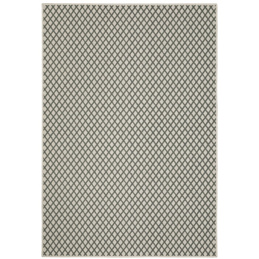 Torrey Light Grey Grey Casual Geometric Indoor/Outdoor Rug