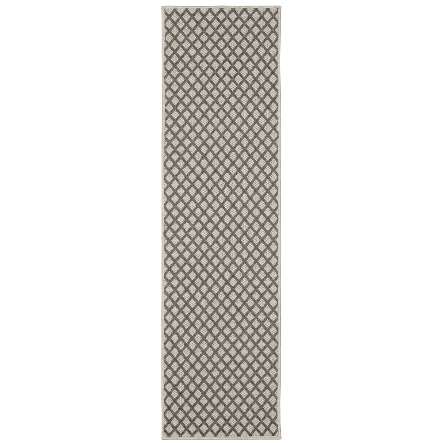 Torrey Light Grey Grey Casual Geometric Indoor/Outdoor Rug