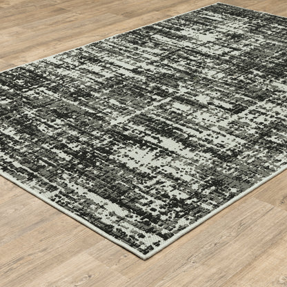 Torrey Black Beige Modern & Contemporary Abstract Indoor/Outdoor Rug