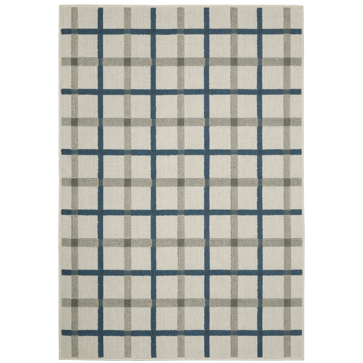 Torrey Light Grey Blue Casual Geometric Indoor/Outdoor Rug