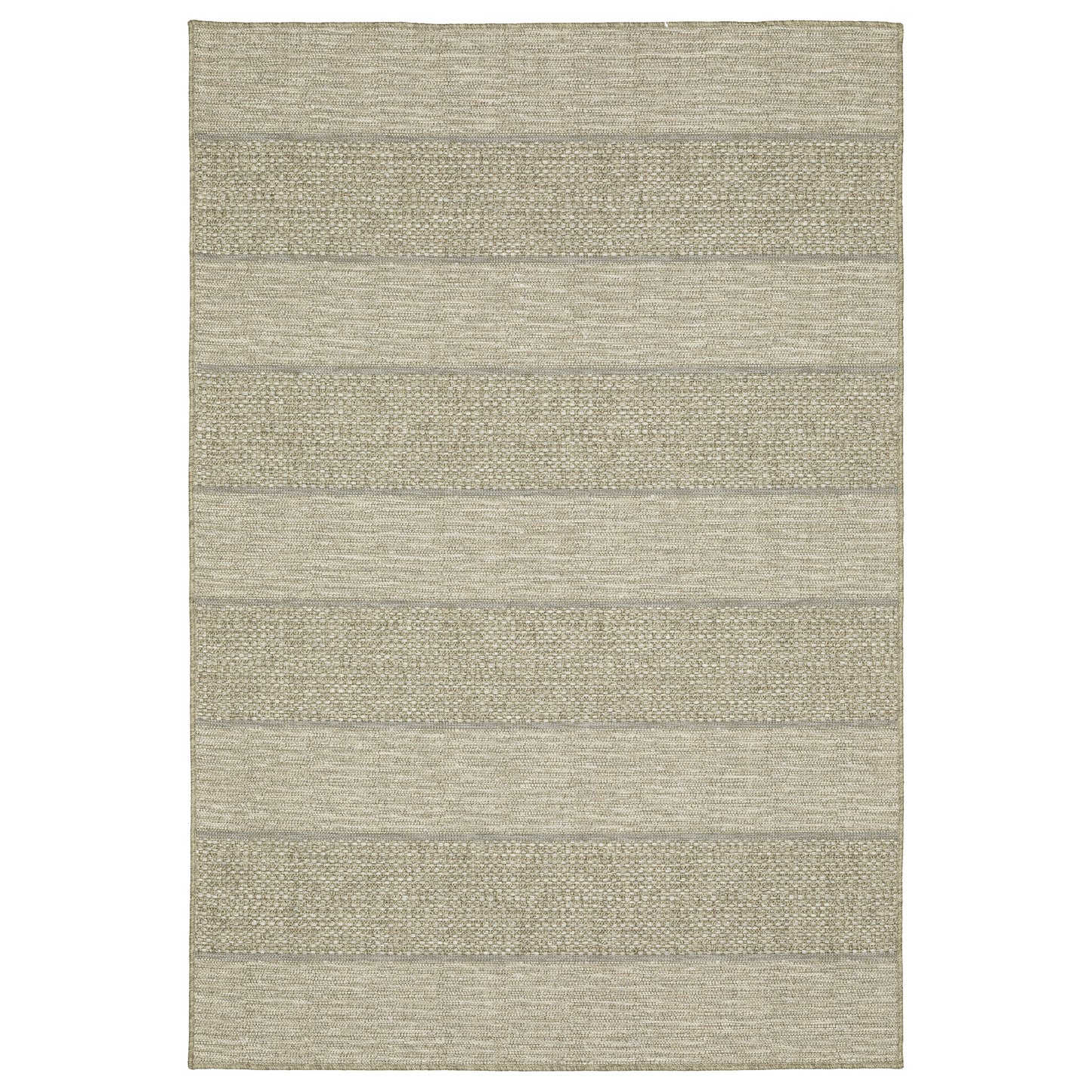 Tortuga Tan Beige Casual Striped Ulimate Performance - Indoor/Outdoor Rug