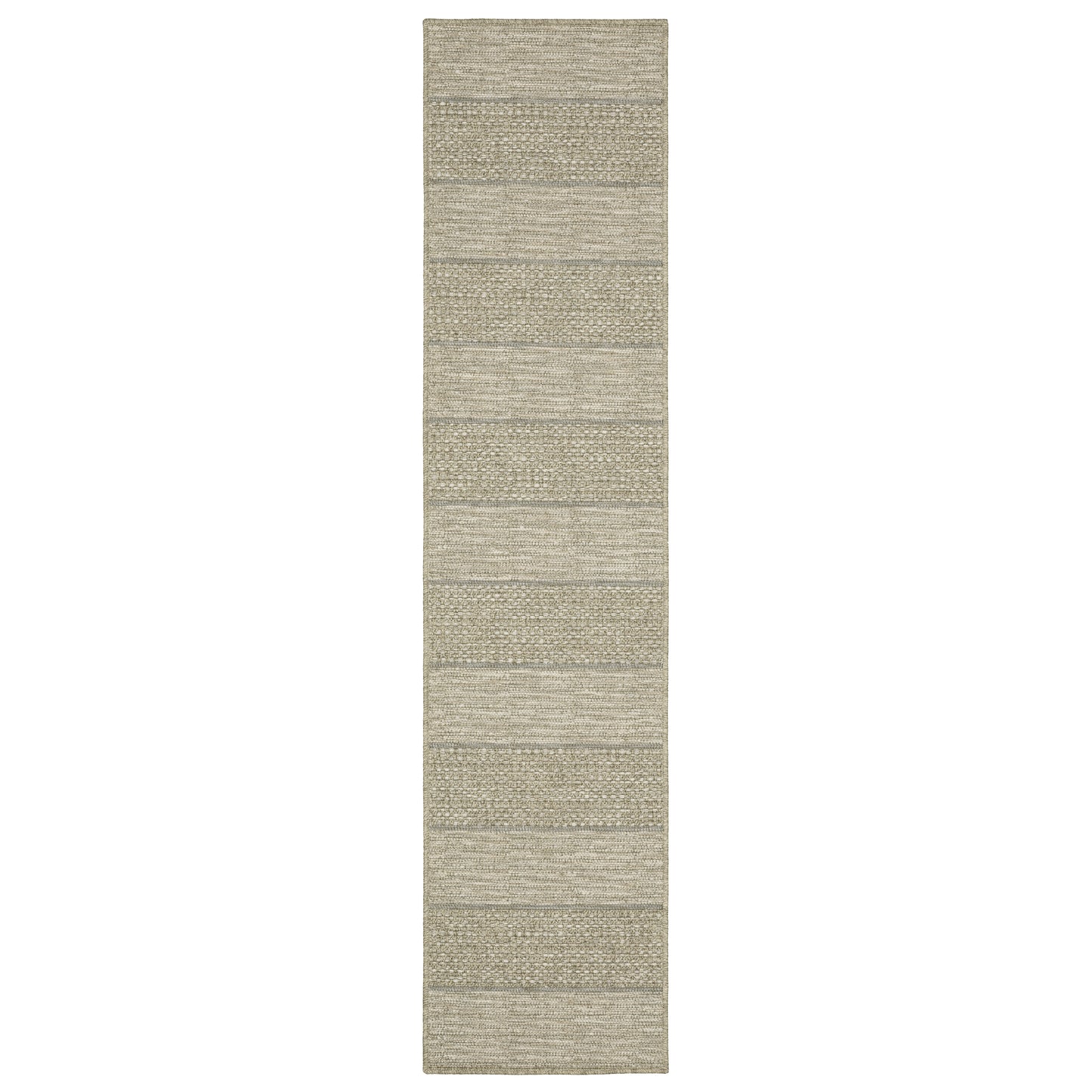 Tortuga Tan Beige Casual Striped Ulimate Performance - Indoor/Outdoor Rug